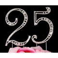 Vintage Rhinestone Number Wedding Cake Topper pour Party Cake Decoration